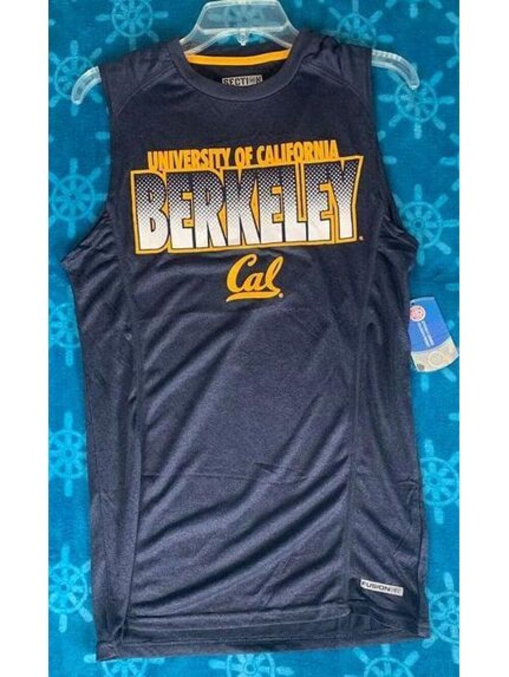 UC Berkeley Cal Women’s Navy Sleeveless Athletic Shirt Size Small 34/36